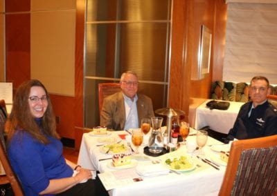 At President Jackie’s head table were Stacey Snoddy, Ted McAdam and our speaker General David Snoddy.