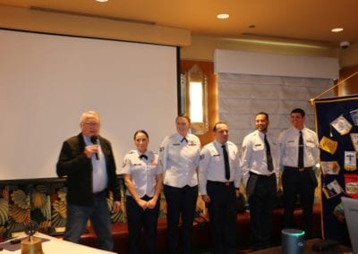 Ted McAdam along with our recognized airmen from Nellis and Creech led us in song with "The US Air Force."