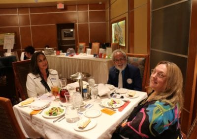 At President Jackie’s head table were her friend Brenda Brown, Dr Andy Kuniyuki and our speaker Theresa Bower.