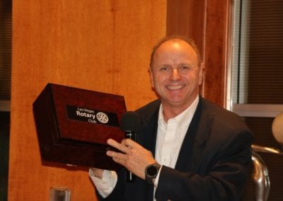 PP Jim Hunt showed us the custom humidor being raffled at the next cigar fellowship event.