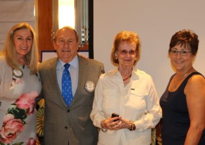 President Jackie and PP Brock Fraser presented a Paul Harris Fellowship to Mercedes Hilbrecht, wife of Ty Hilbrecht.