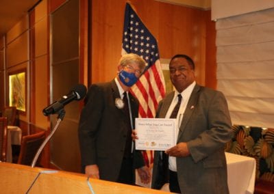President Whitfield receives a Share What You Can award for a great presentation