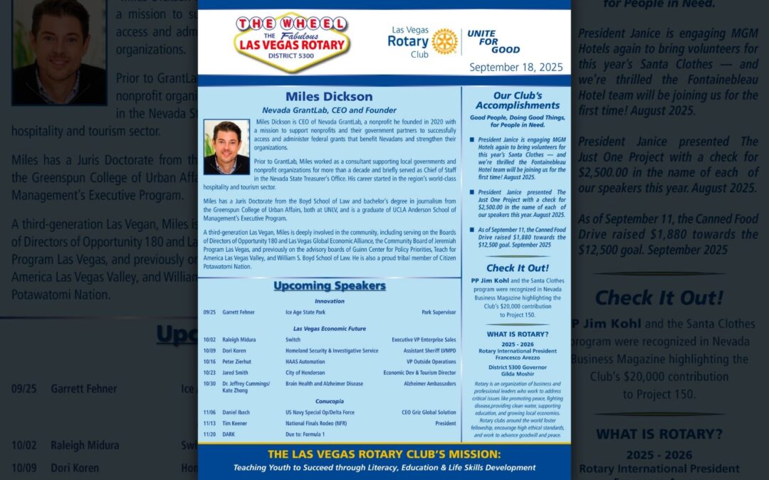 The Wheel for September 18, 2025